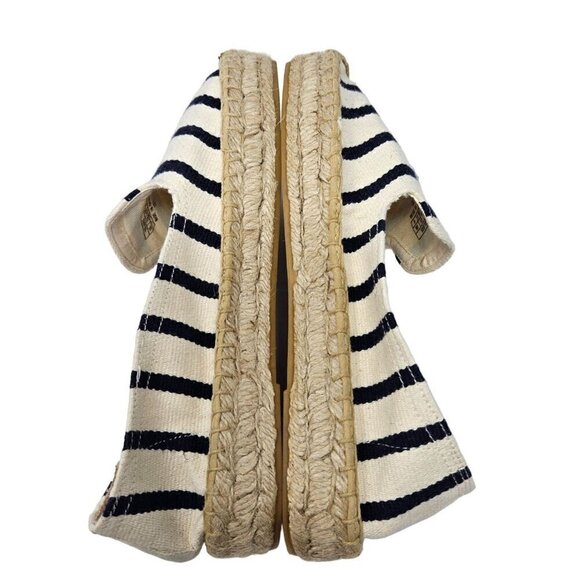 Soludos Platform Espadrille Smoking Slippers In Classic Stripe Women’s Size 8 - Picture 6 of 9